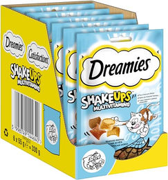 Dreamies Shake Ups Multivitamins Seafood Festival Katzenleckerlis mit Lachs, Thunfisch und Garnele für erwachsene Katzen 6 x 55g - 6 x 55 g – Bild 1 von 13