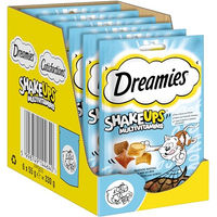 Produktbild von Dreamies Shake Ups Multivitamins Seafood Festival Katzenleckerlis mit Lachs, Thunfisch und Garnele für erwachsene Katzen 6 x 55g - 6 x 55 g