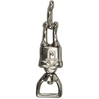 Produktbild von Drehbarer Panikkarabiner mit Vierkantauge aus Metall in Silber