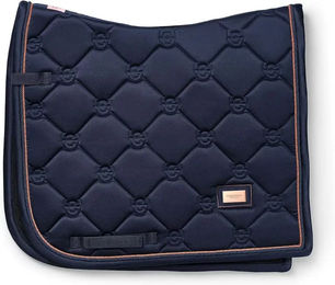 Produktbild von Dressur Schabracke Equestrian Stockholm für Vollblut in Beige Gold Blau