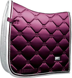 Produktbild von Dressur Schabracke Equestrian Stockholm Lila Weiß Silber für Vollblut