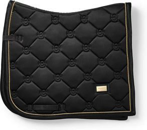 Produktbild von Dressur Schabracke Equestrian Stockholm Schwarz Gold für Vollblut