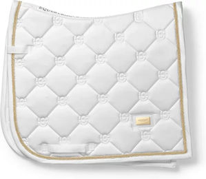 Produktbild von Dressur Schabracke Equestrian Stockholm Weiß mit Gold für Vollblut