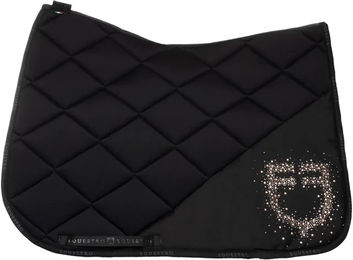 Produktbild von Dressur Schabracke Equestro Diamond Schwarz aus Baumwolle