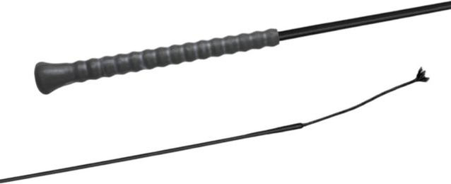 Dressurgegerte Fleck mit Rubber Griff aus Nylon in Schwarz 130 cm – Bild 1 von 1