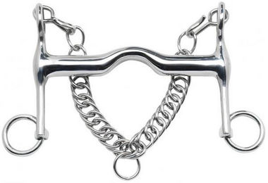 Produktbild von Dressurkandare Busse aus massivem Edelstahl 13,5cm breit 19mm stark
