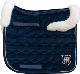 Dressurschabracke Correction mit Lammfell Navy Blau Größe L – Bild 1 von 1