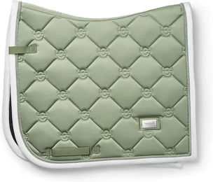 Dressurschabracke Equestrian Stockholm in Grün Weiß Silber – Bild 1 von 4