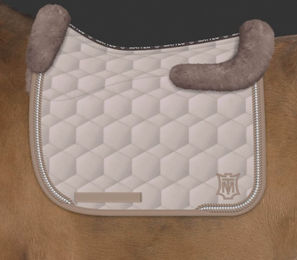 Dressurschabracke Konfiguration Steppstoff Glanz Walnuss Glitzer Größe M – Bild 1 von 1