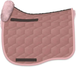 Dressurschabracke Misty Rose aus Steppstoff und Samt in Größe L – Bild 1 von 1