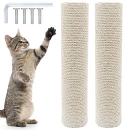 Dripio Ersatz-Kratzstamm für Katzen aus Sisal 40 cm weiß mit M8-Schrauben – Bild 1 von 1