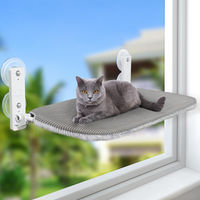 Produktbild von Dripio Katzen-Hängematte für das Fenster, faltbar, grau, 52x30 cm