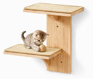 Dripio Katzen-Kletterwand aus Gummibaumholz mit Sisalmatte – Bild 1 von 1