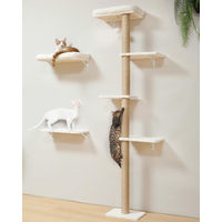 Produktbild von Dripio Katzen Wandregal Set mit Kratzbaum und Sitzstange in Beige