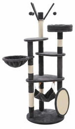 Dripio Katzenbaum 143 cm mit Hängematte Kratzstämmen und Spielzeug – Bild 1 von 1