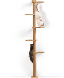 Dripio Katzenbaum aus Naturholz mit 5 Ebenen zur Wandmontage 206 cm – Bild 1 von 1