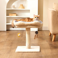 Produktbild von Dripio Katzenbaum klein beige mit Sisal und Plüschball 51 cm
