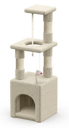 Dripio Katzenbaum Klein mit Plattform, Höhle und Sisal in Beige, 88 cm – Bild 1 von 1