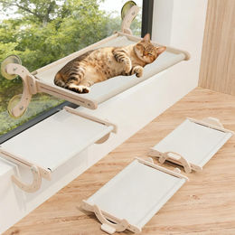 Dripio Katzenbett Fensterliege Hängematte aus Holz faltbar für bis zu 20kg – Bild 1 von 1