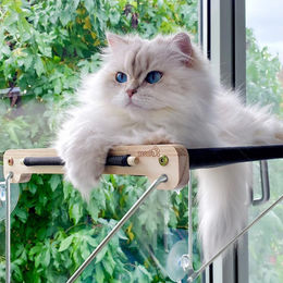 Dripio Katzenhängematte Fensterplatz mit Holzrahmen 46x32 cm für Katzen bis 15 kg – Bild 1 von 1