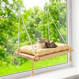 Dripio Katzenhängematte für das Fenster mit Kissen und höhenverstellbarer Befestigung 42,5x31,5 cm – Bild 1 von 1