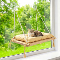 Produktbild von Dripio Katzenhängematte für das Fenster mit Kissen und höhenverstellbarer Befestigung 42,5x31,5 cm