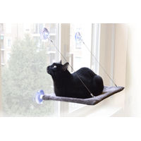 Produktbild von Dripio Katzenhängematte mit Saugnäpfen Grau 37x47 cm für Katzen bis 20 kg