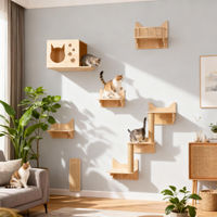 Produktbild von Dripio Katzenkletterwand 6-teilig mit Katzenhäusern bis 15 kg