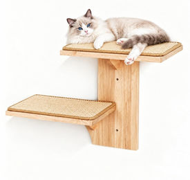 Dripio Katzenkletterwand aus Kiefernholz mit 2 Plattformen und Sisalmatte – Bild 1 von 1
