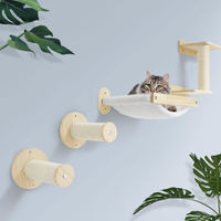 Produktbild von Dripio Katzenkletterwand-Set mit Hängematte und Sisal-Säule in Beige