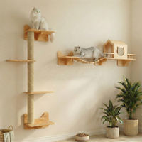 Produktbild von Dripio Katzenkletterwand-Set mit Haus, Leiter, Kratzbäumen und Stufen