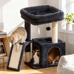 Dripio Katzenkratzbaum mit Plattform aus Sisal für Wohnungskatzen 64 cm – Bild 1 von 1