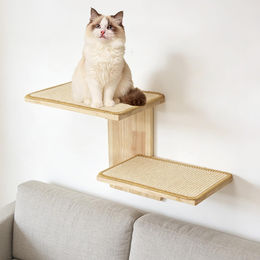 Dripio Katzenwand Kletterwand mit 2 Plattformen und Sisalmatten – Bild 1 von 1