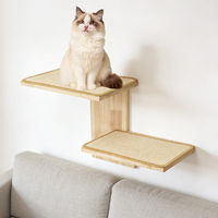 Produktbild von Dripio Katzenwand Kletterwand mit 2 Plattformen und Sisalmatten