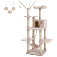 Produktbild von Dripio Kletterbaum XXL 154 cm mit Hängematte Höhle und Sisal in Grau/Beige