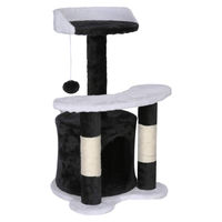 Produktbild von Dripio Kratzbaum 65 cm Schwarz-Weiß mit Sisal, Plattform und Haus