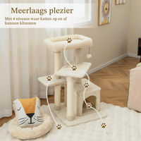 Produktbild von Dripio Kratzbaum 85 cm mit Katzenhöhle und Sisalstämmen in Beige