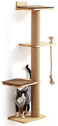 Dripio Kratzbaum aus Gummiholz mit Katzenbett für große Katzen 127 cm – Bild 1 von 1