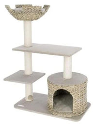 Dripio Kratzbaum Bananenblatt beige 70x35x100 cm für Katzen – Bild 1 von 1
