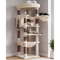 Produktbild von Dripio Kratzbaum Beige 135 cm mit 4 Ebenen und Sisal