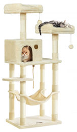 Dripio Kratzbaum beige mit 2 Aussichtsplattformen 141,8 cm – Bild 1 von 1