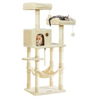 Produktbild von Dripio Kratzbaum beige mit 2 Aussichtsplattformen 141,8 cm