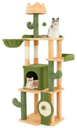 Dripio Kratzbaum Cactus 160 cm für Katzen mit Höhle aus Sisal in Grün/Orange – Bild 1 von 1