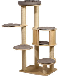 Dripio Kratzbaum Ella aus Holz in Beige mit 5 Ebenen 60x48x133 cm – Bild 1 von 1
