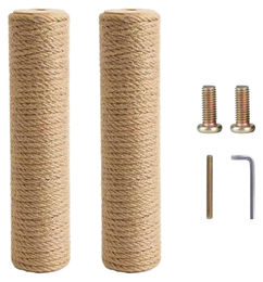 Dripio Kratzbaum-Ersatzstamm 2er-Set aus Sisal mit M8 Gewinde Durchmesser 9 cm und 60 cm Länge – Bild 1 von 1