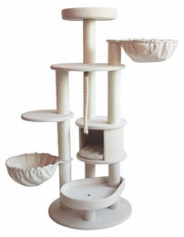 Dripio Kratzbaum FIDA klein Creme-Linnenlook 58x58x141 cm – Bild 1 von 1