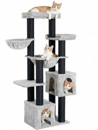 Dripio Kratzbaum für große Katzen mit 7 Ebenen und 13 Stämmen 164 cm – Bild 1 von 1