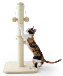 Dripio Kratzbaum für Katzen aus Sisal in Beige 36x36x74 cm – Bild 1 von 1