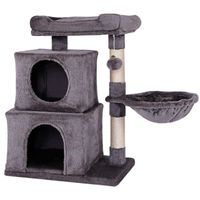 Produktbild von Dripio Kratzbaum für Katzen aus Sisal und Plüsch in Dunkelgrau 70 cm