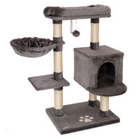 Produktbild von Dripio Kratzbaum für Katzen aus Sisal und Plüsch in Dunkelgrau 93 cm